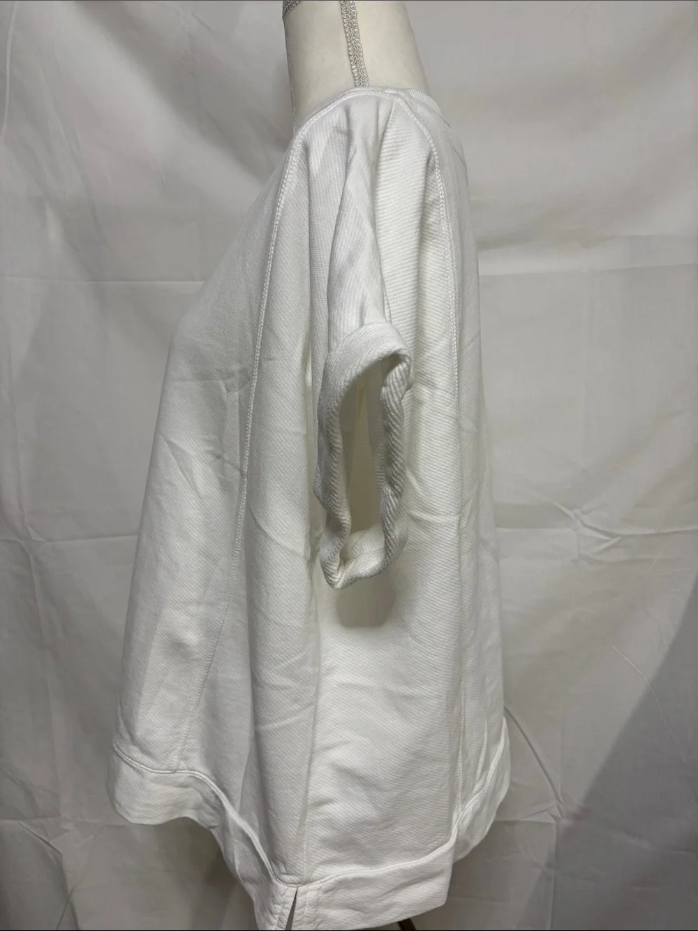 J. Jill White Relaxed Short Sleeve Boxy Tee - Picture 2 of 5